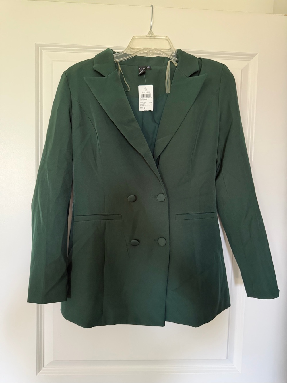 Windsor Double-Breasted Forest Green Blazer